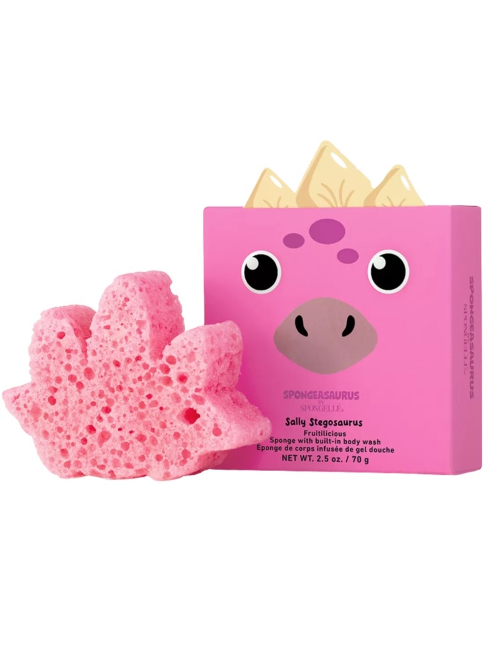 SPONGELLE Spongeasaurus Sally Stegosaurus
Body Wash Infused Sponge 2.5oz NEW